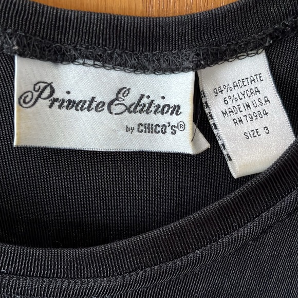 Long-sleeved black dress - Picture 3 of 3